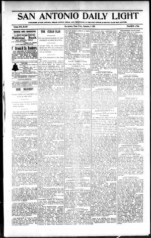 Primary view of object titled 'San Antonio Daily Light (San Antonio, Tex.), Vol. 17, No. 219, Ed. 1 Friday, September 9, 1898'.