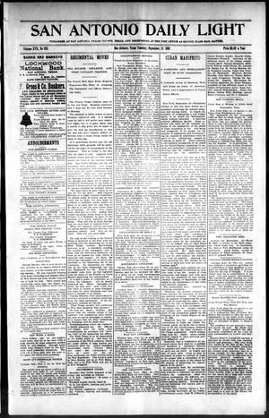 Primary view of object titled 'San Antonio Daily Light (San Antonio, Tex.), Vol. 17, No. 223, Ed. 1 Tuesday, September 13, 1898'.