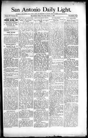 San Antonio Daily Light. (San Antonio, Tex.), Vol. 15, No. 259, Ed. 1 Thursday, October 17, 1895