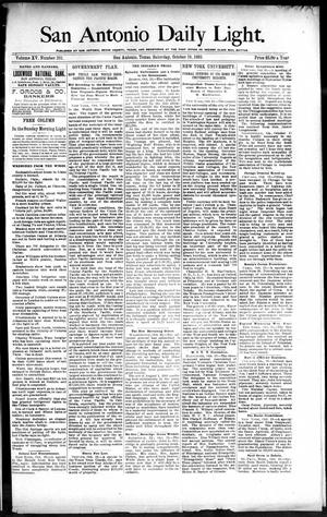 San Antonio Daily Light. (San Antonio, Tex.), Vol. 15, No. 261, Ed. 1 Saturday, October 19, 1895