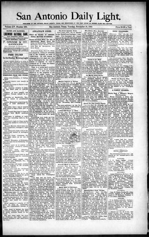 San Antonio Daily Light. (San Antonio, Tex.), Vol. 15, No. 299, Ed. 1 Tuesday, November 26, 1895