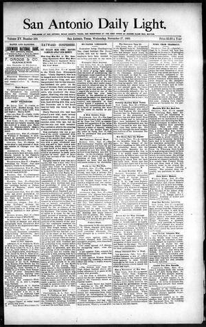 Primary view of object titled 'San Antonio Daily Light. (San Antonio, Tex.), Vol. 15, No. 300, Ed. 1 Wednesday, November 27, 1895'.