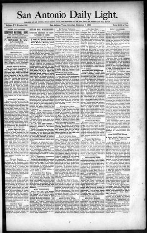 Primary view of object titled 'San Antonio Daily Light. (San Antonio, Tex.), Vol. 15, No. 309, Ed. 1 Saturday, December 7, 1895'.