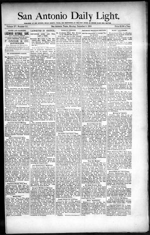Primary view of object titled 'San Antonio Daily Light. (San Antonio, Tex.), Vol. 15, No. 311, Ed. 1 Monday, December 9, 1895'.