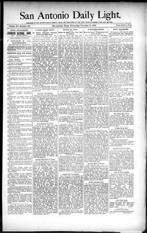Primary view of object titled 'San Antonio Daily Light. (San Antonio, Tex.), Vol. 15, No. 320, Ed. 1 Wednesday, December 18, 1895'.