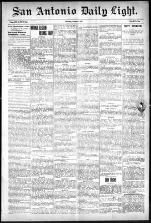 San Antonio Daily Light. (San Antonio, Tex.), Vol. 17, No. 279, Ed. 1 Wednesday, November 9, 1898