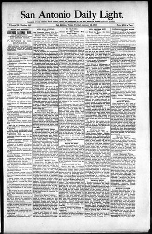 San Antonio Daily Light. (San Antonio, Tex.), Vol. 15, No. 346, Ed. 1 Tuesday, January 14, 1896
