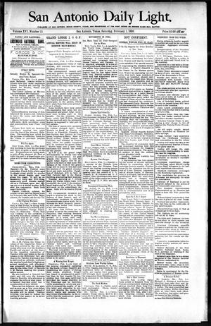 San Antonio Daily Light. (San Antonio, Tex.), Vol. 16, No. 13, Ed. 1 Saturday, February 1, 1896