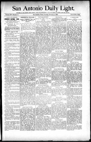 San Antonio Daily Light. (San Antonio, Tex.), Vol. 16, No. 16, Ed. 1 Tuesday, February 4, 1896