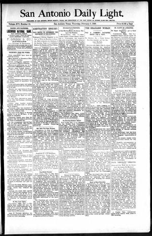 San Antonio Daily Light. (San Antonio, Tex.), Vol. 16, No. 18, Ed. 1 Thursday, February 6, 1896