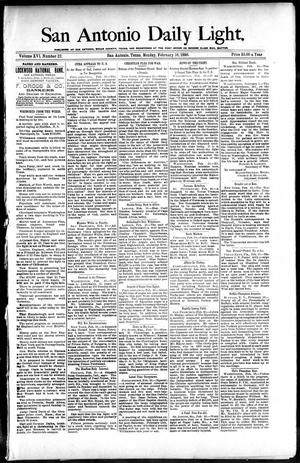 San Antonio Daily Light. (San Antonio, Tex.), Vol. 16, No. 22, Ed. 1 Monday, February 10, 1896
