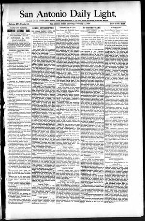 San Antonio Daily Light. (San Antonio, Tex.), Vol. 16, No. 25, Ed. 1 Thursday, February 13, 1896