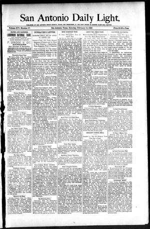 San Antonio Daily Light. (San Antonio, Tex.), Vol. 16, No. 27, Ed. 1 Saturday, February 15, 1896