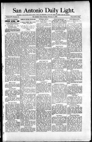 San Antonio Daily Light. (San Antonio, Tex.), Vol. 16, No. 29, Ed. 1 Monday, February 17, 1896