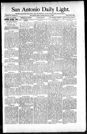 San Antonio Daily Light. (San Antonio, Tex.), Vol. 16, No. 30, Ed. 1 Tuesday, February 18, 1896