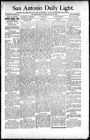 San Antonio Daily Light. (San Antonio, Tex.), Vol. 16, No. 32, Ed. 1 Thursday, February 20, 1896