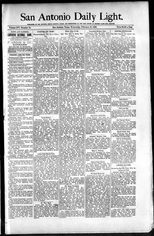 Primary view of object titled 'San Antonio Daily Light. (San Antonio, Tex.), Vol. 16, No. 38, Ed. 1 Wednesday, February 26, 1896'.