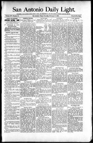 San Antonio Daily Light. (San Antonio, Tex.), Vol. 16, No. 39, Ed. 1 Thursday, February 27, 1896