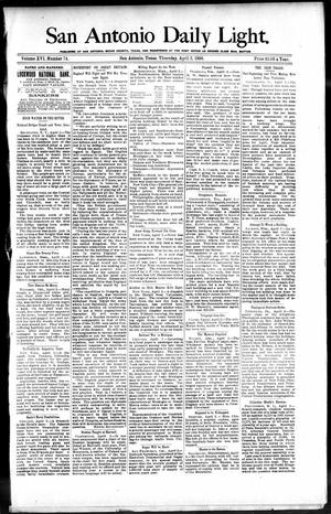 San Antonio Daily Light. (San Antonio, Tex.), Vol. 16, No. 74, Ed. 1 Thursday, April 2, 1896