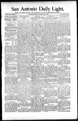 San Antonio Daily Light. (San Antonio, Tex.), Vol. 16, No. 88, Ed. 1 Thursday, April 16, 1896