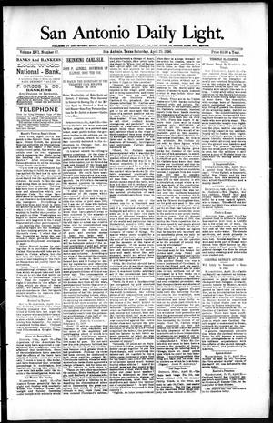 San Antonio Daily Light. (San Antonio, Tex.), Vol. 16, No. 97, Ed. 1 Saturday, April 25, 1896