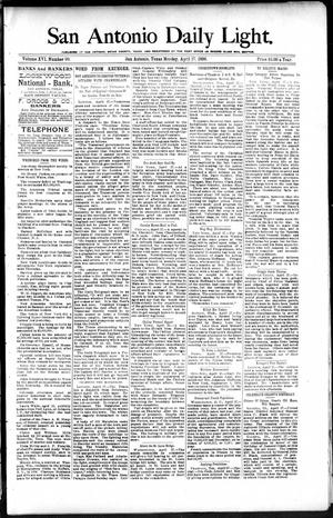 San Antonio Daily Light. (San Antonio, Tex.), Vol. 16, No. 99, Ed. 1 Monday, April 27, 1896