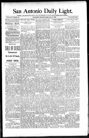 San Antonio Daily Light. (San Antonio, Tex.), Vol. 16, No. 101, Ed. 1 Wednesday, April 29, 1896