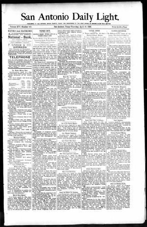 San Antonio Daily Light. (San Antonio, Tex.), Vol. 16, No. 102, Ed. 1 Thursday, April 30, 1896