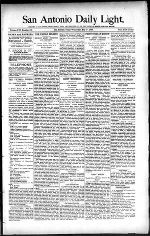 San Antonio Daily Light. (San Antonio, Tex.), Vol. 16, No. 129, Ed. 1 Wednesday, May 27, 1896