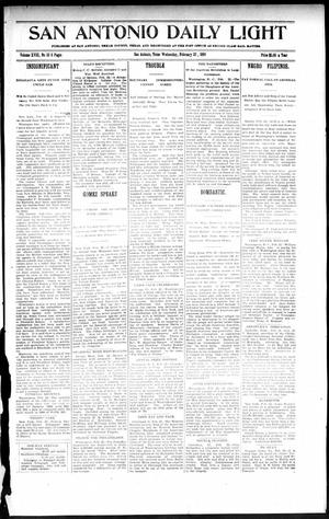San Antonio Daily Light. (San Antonio, Tex.), Vol. 18, No. 33, Ed. 1 Wednesday, February 22, 1899
