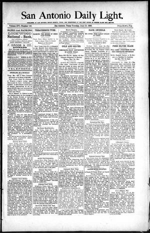 San Antonio Daily Light. (San Antonio, Tex.), Vol. 16, No. 156, Ed. 1 Tuesday, June 23, 1896