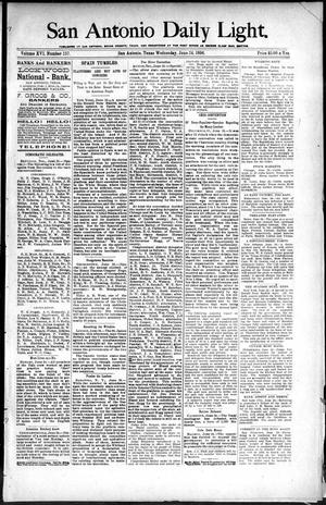 San Antonio Daily Light. (San Antonio, Tex.), Vol. 16, No. 157, Ed. 1 Wednesday, June 24, 1896