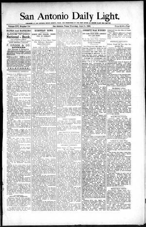 Primary view of object titled 'San Antonio Daily Light. (San Antonio, Tex.), Vol. 16, No. 158, Ed. 1 Thursday, June 25, 1896'.