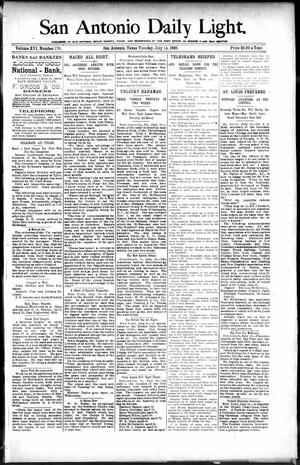 San Antonio Daily Light. (San Antonio, Tex.), Vol. 16, No. 176, Ed. 1 Tuesday, July 14, 1896