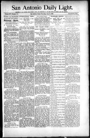 San Antonio Daily Light. (San Antonio, Tex.), Vol. 16, No. 178, Ed. 1 Thursday, July 16, 1896