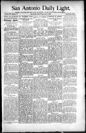 San Antonio Daily Light. (San Antonio, Tex.), Vol. 16, No. 179, Ed. 1 Friday, July 17, 1896