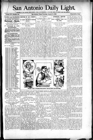 San Antonio Daily Light. (San Antonio, Tex.), Vol. 16, No. 206, Ed. 1 Thursday, August 13, 1896