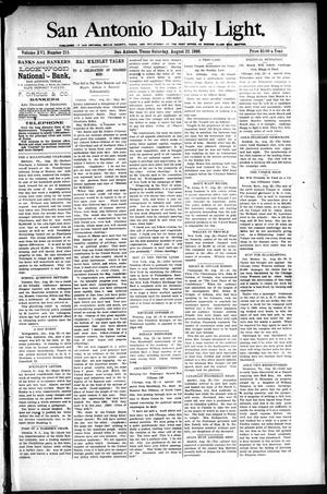 San Antonio Daily Light. (San Antonio, Tex.), Vol. 16, No. 215, Ed. 1 Saturday, August 22, 1896