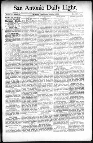 San Antonio Daily Light. (San Antonio, Tex.), Vol. 16, No. 242, Ed. 1 Saturday, September 19, 1896