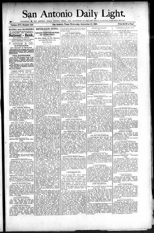San Antonio Daily Light. (San Antonio, Tex.), Vol. 16, No. 246, Ed. 1 Wednesday, September 23, 1896