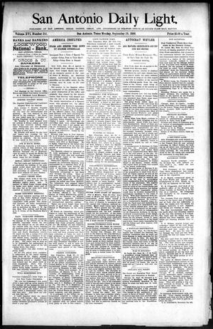 San Antonio Daily Light. (San Antonio, Tex.), Vol. 16, No. 251, Ed. 1 Monday, September 28, 1896