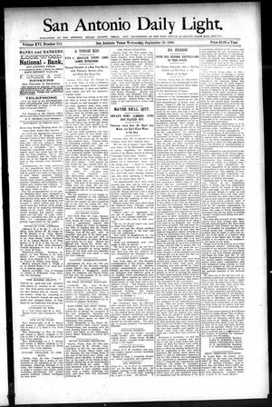 Primary view of object titled 'San Antonio Daily Light. (San Antonio, Tex.), Vol. 16, No. 253, Ed. 1 Wednesday, September 30, 1896'.