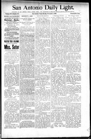 San Antonio Daily Light. (San Antonio, Tex.), Vol. 16, No. 293, Ed. 1 Monday, November 9, 1896