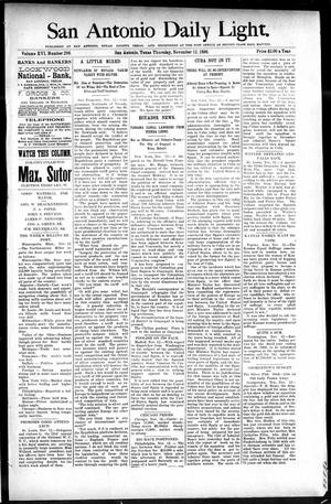 San Antonio Daily Light. (San Antonio, Tex.), Vol. 16, No. 296, Ed. 1 Thursday, November 12, 1896