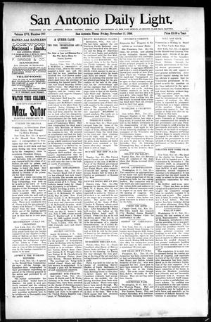 San Antonio Daily Light. (San Antonio, Tex.), Vol. 16, No. 297, Ed. 1 Friday, November 13, 1896
