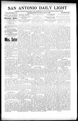 San Antonio Daily Light (San Antonio, Tex.), Vol. 16, No. 302, Ed. 1 Wednesday, November 18, 1896
