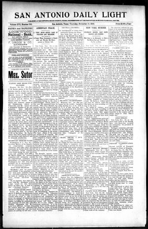 San Antonio Daily Light (San Antonio, Tex.), Vol. 16, No. 303, Ed. 1 Thursday, November 19, 1896