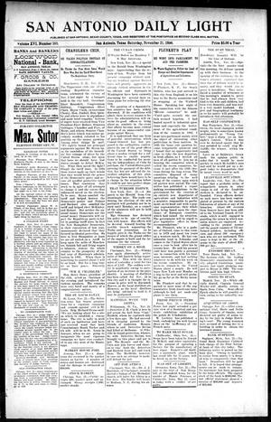 San Antonio Daily Light (San Antonio, Tex.), Vol. 16, No. 305, Ed. 1 Saturday, November 21, 1896
