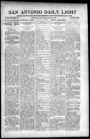 San Antonio Daily Light (San Antonio, Tex.), Vol. 16, No. 316, Ed. 1 Thursday, December 3, 1896