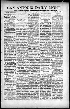 San Antonio Daily Light (San Antonio, Tex.), Vol. 16, No. 328, Ed. 1 Tuesday, December 15, 1896
